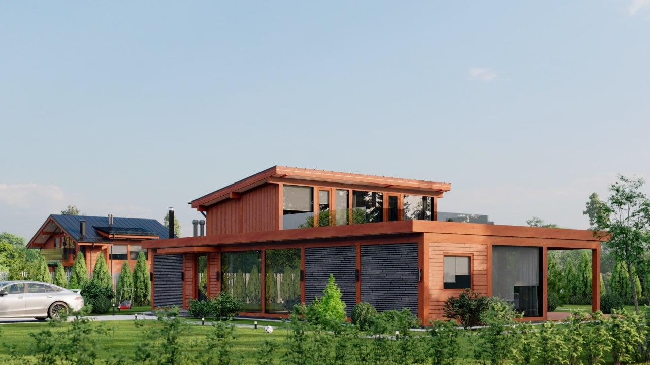 Визуализация проекта отдельной виллы SVIDNO HOUSE